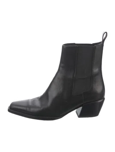 Pre-owned Rag & Bone Leather Chelsea Boots In Black