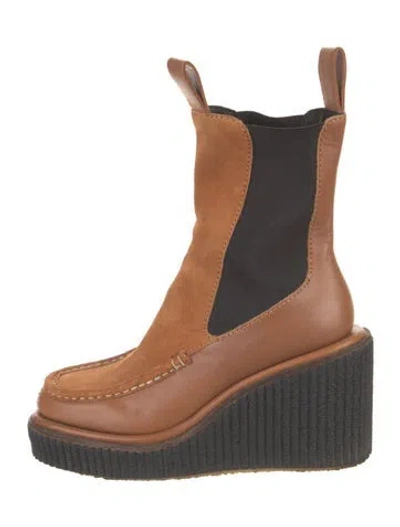 Pre-owned Rag & Bone Leather Chelsea Boots In Brown