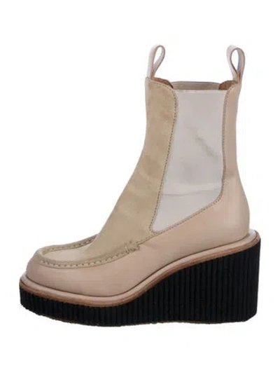 Pre-owned Rag & Bone Leather Chelsea Boots In Neutral