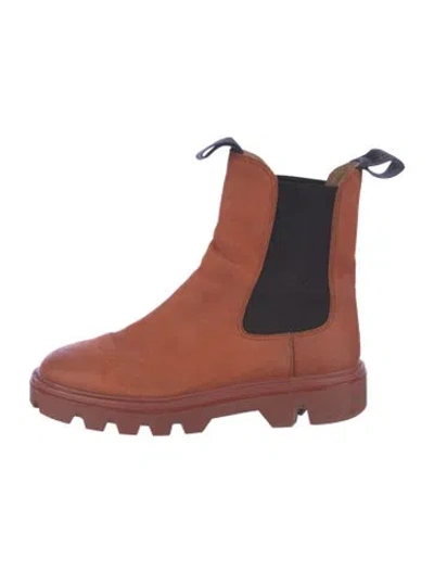 Pre-owned Rag & Bone Leather Chelsea Boots In Red