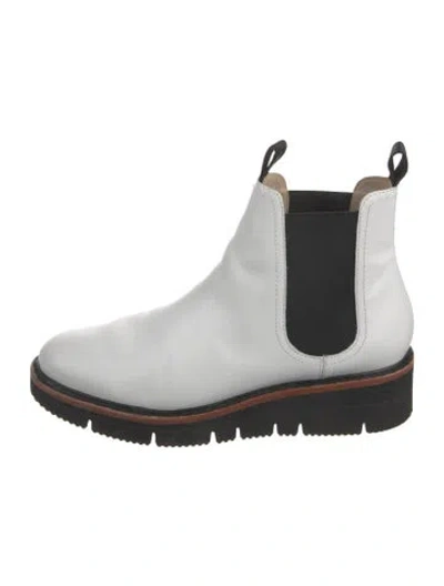 Pre-owned Rag & Bone Leather Chelsea Boots In White