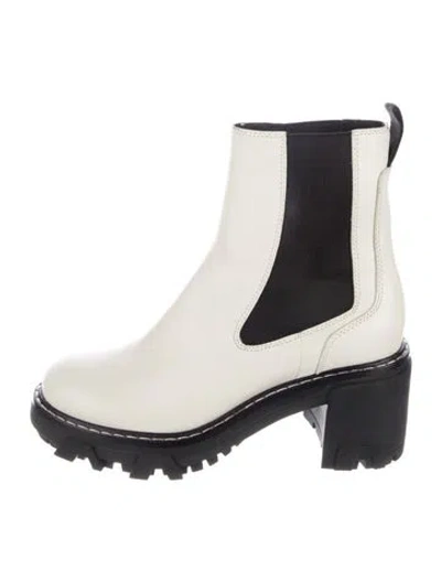 Pre-owned Rag & Bone Leather Chelsea Boots In White