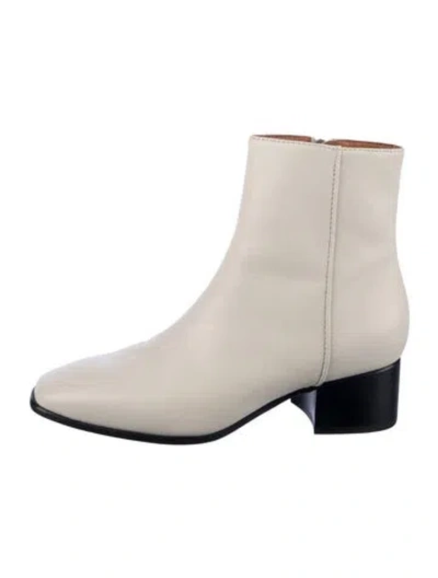 Pre-owned Rag & Bone Leather Chelsea Boots In White