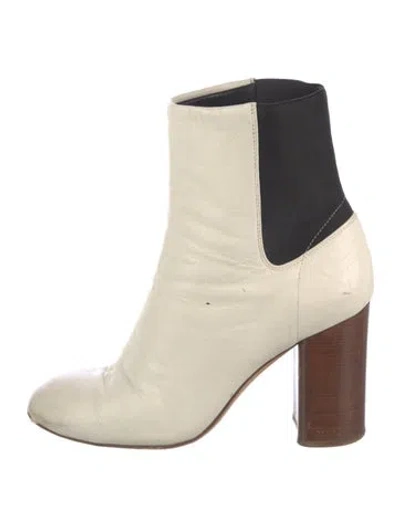 Pre-owned Rag & Bone Leather Chelsea Boots In White