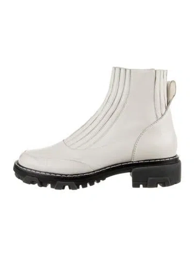 Pre-owned Rag & Bone Leather Chelsea Boots In White
