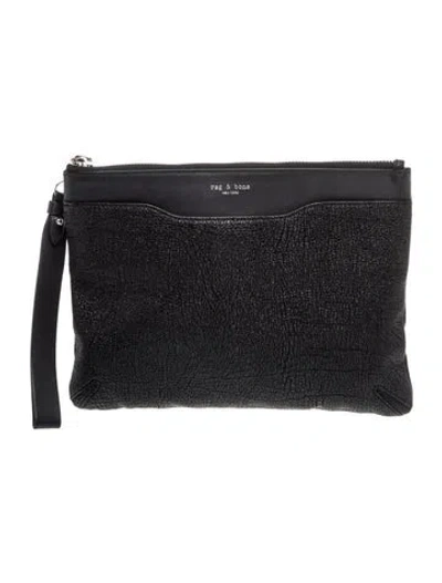 Pre-owned Rag & Bone Leather Clutch In Black