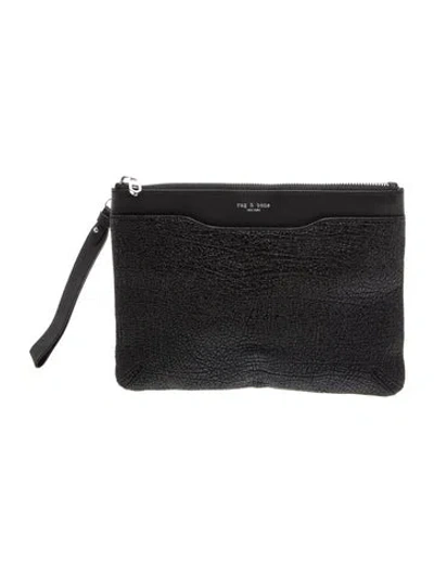 Pre-owned Rag & Bone Leather Clutch In Black