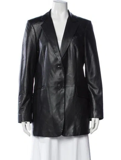Pre-owned Rag & Bone Leather Coat In Black