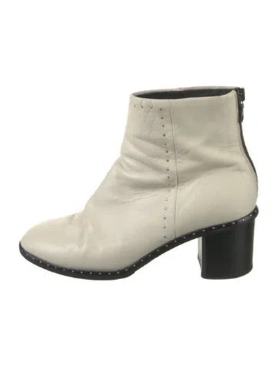 Pre-owned Rag & Bone Leather Colorblock Pattern Boots In Neutral