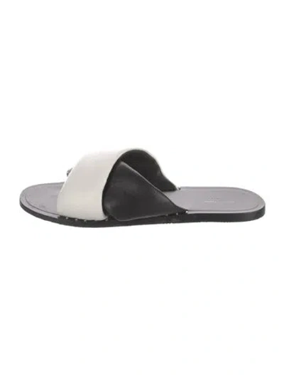 Pre-owned Rag & Bone Leather Colorblock Pattern Flats In Black