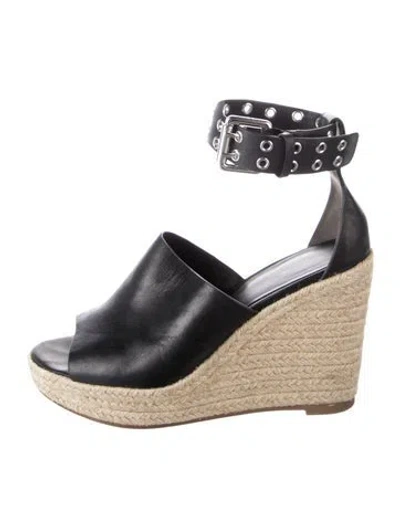 Pre-owned Rag & Bone Leather Colorblock Pattern Pumps In Black