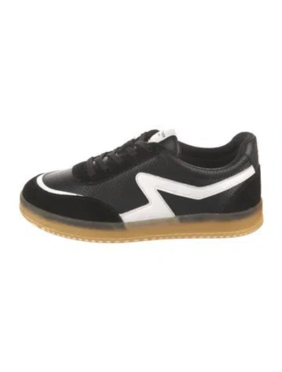 Pre-owned Rag & Bone Leather Colorblock Pattern Sneakers In Black