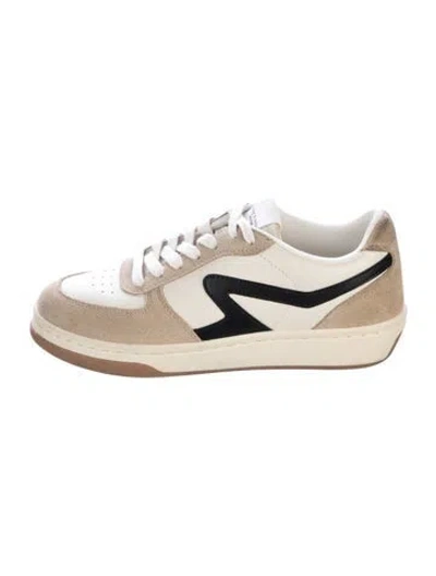 Pre-owned Rag & Bone Leather Colorblock Pattern Sneakers In Neutral