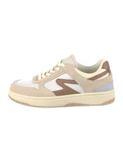Pre-owned Rag & Bone Leather Colorblock Pattern Sneakers In Neutral