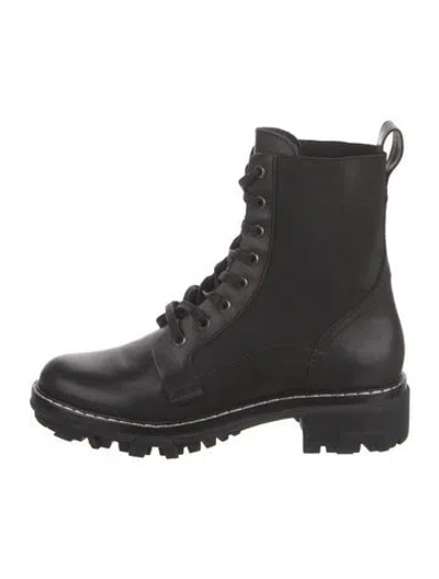 Pre-owned Rag & Bone Leather Combat Boots In Black