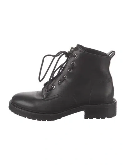 Pre-owned Rag & Bone Leather Combat Boots In Black