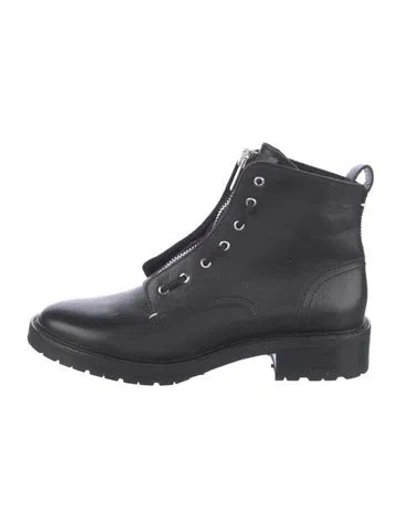 Pre-owned Rag & Bone Leather Combat Boots In Black