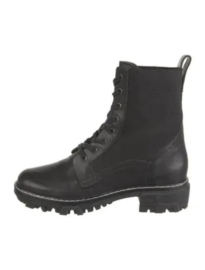 Pre-owned Rag & Bone Leather Combat Boots In Black