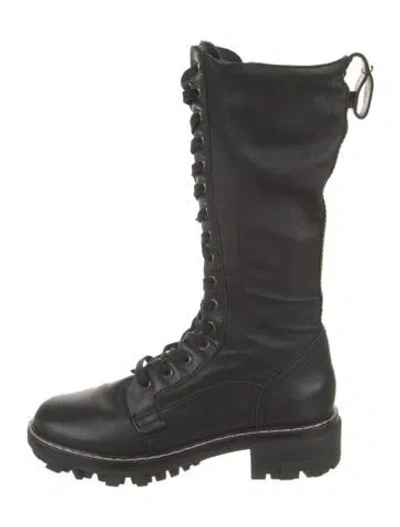 Pre-owned Rag & Bone Leather Combat Boots In Black
