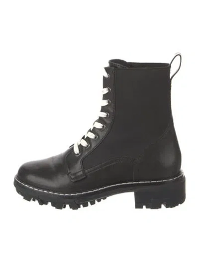 Pre-owned Rag & Bone Leather Combat Boots In Black