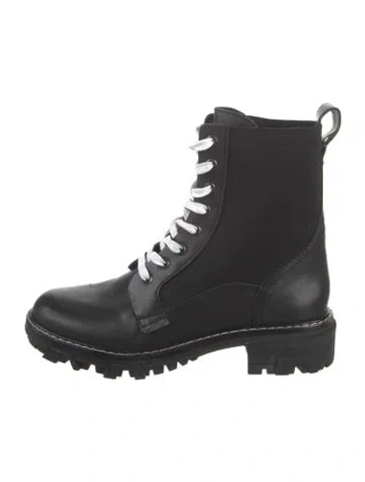 Pre-owned Rag & Bone Leather Combat Boots In Black