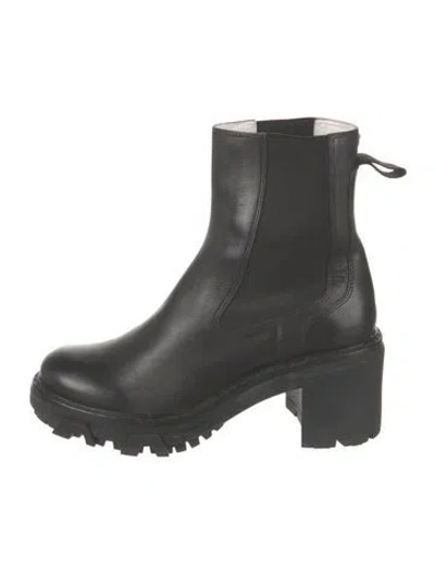Pre-owned Rag & Bone Leather Combat Boots In Black