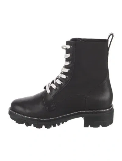 Pre-owned Rag & Bone Leather Combat Boots In Black