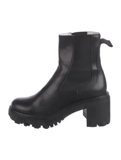 Pre-owned Rag & Bone Leather Combat Boots In Black