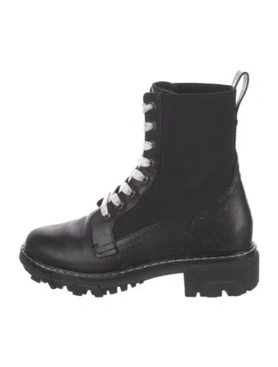 Pre-owned Rag & Bone Leather Combat Boots In Black