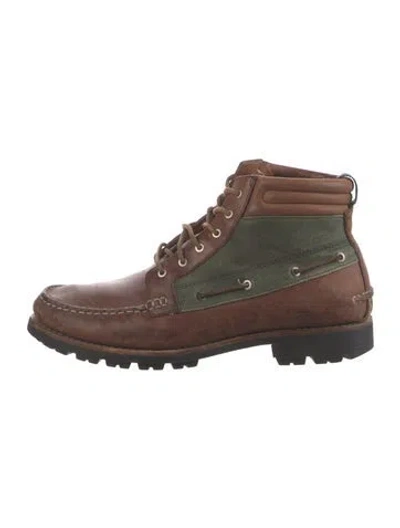 Pre-owned Rag & Bone Leather Combat Boots In Brown