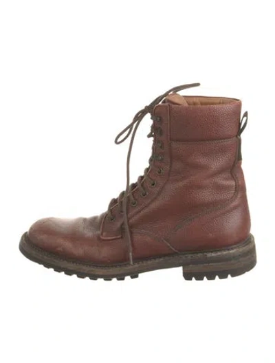 Pre-owned Rag & Bone Leather Combat Boots In Multi