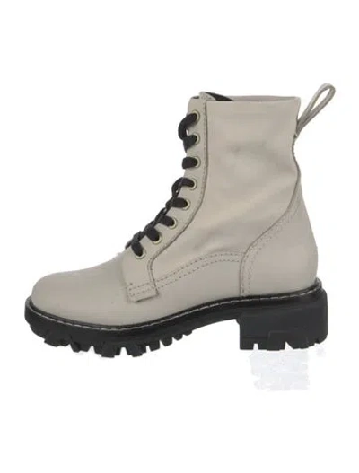 Pre-owned Rag & Bone Leather Combat Boots In Neutral