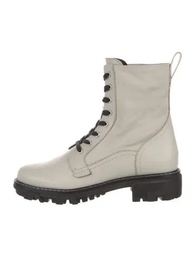 Pre-owned Rag & Bone Leather Combat Boots In Neutral