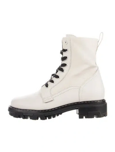 Pre-owned Rag & Bone Leather Combat Boots In Neutral