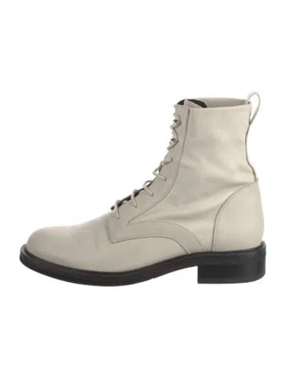 Pre-owned Rag & Bone Leather Combat Boots In Neutral