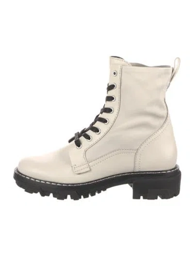 Pre-owned Rag & Bone Leather Combat Boots In Neutral