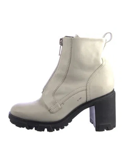Pre-owned Rag & Bone Leather Combat Boots In Neutral