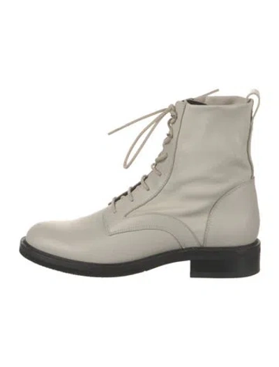 Pre-owned Rag & Bone Leather Combat Boots In Neutral