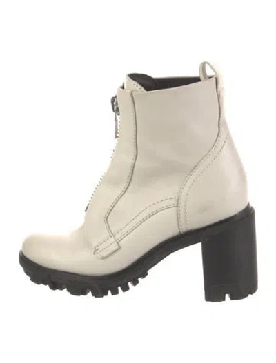 Pre-owned Rag & Bone Leather Combat Boots In Neutral