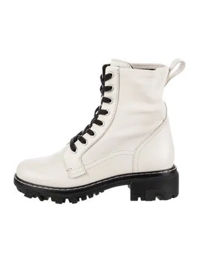 Pre-owned Rag & Bone Leather Combat Boots In Neutral