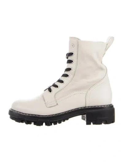 Pre-owned Rag & Bone Leather Combat Boots In Neutral