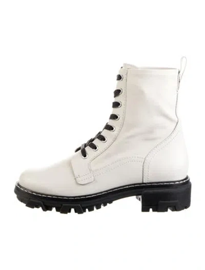 Pre-owned Rag & Bone Leather Combat Boots In Neutral