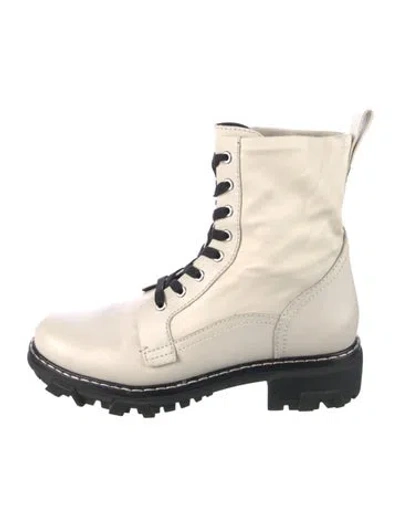 Pre-owned Rag & Bone Leather Combat Boots In Neutral