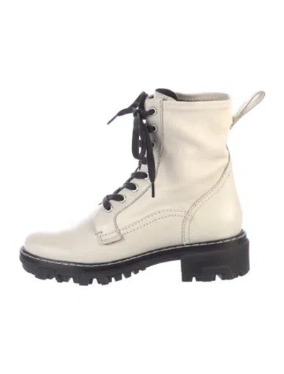Pre-owned Rag & Bone Leather Combat Boots In Neutral