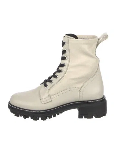 Pre-owned Rag & Bone Leather Combat Boots In Neutral