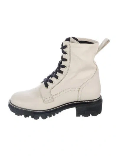 Pre-owned Rag & Bone Leather Combat Boots In Neutral