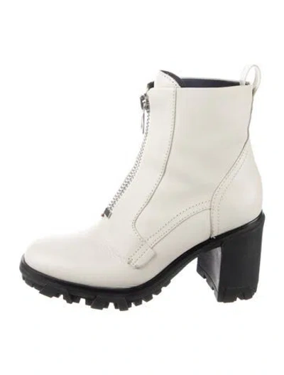 Pre-owned Rag & Bone Leather Combat Boots In Neutrals