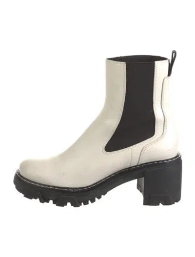 Pre-owned Rag & Bone Leather Combat Boots In White