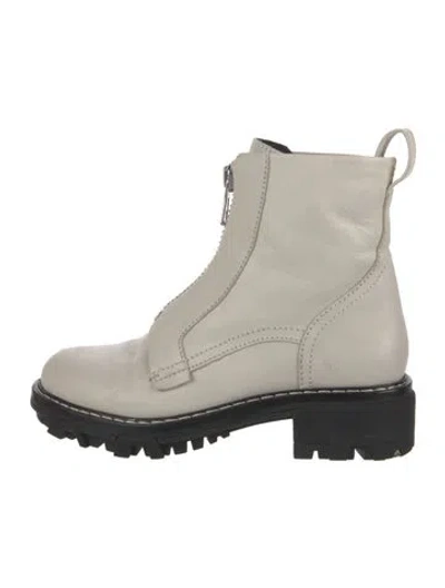 Pre-owned Rag & Bone Leather Combat Boots In White