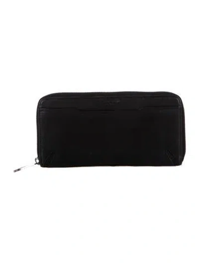 Pre-owned Rag & Bone Leather Continental Wallet In Black